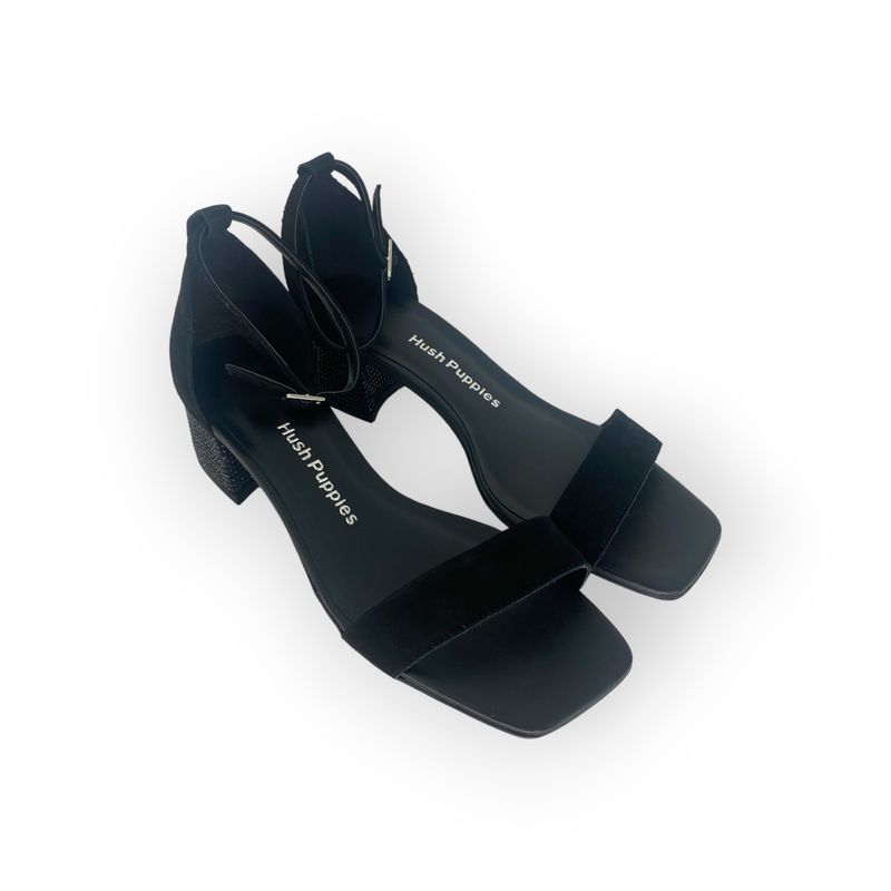 Sandales Hush Puppies Loralei – Paillettes Noires – Femme – 7,5 M – Neuves Avec Boîte