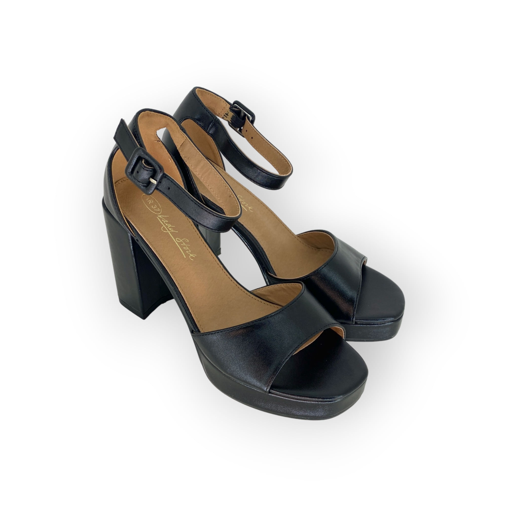 Lady Stork Sandalia Taco Grueso Sandalias Mujer Vestir Taco Ancho