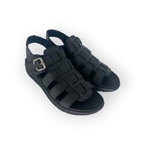 Sandalia Lemon Pie Tiras Burbuja Negro