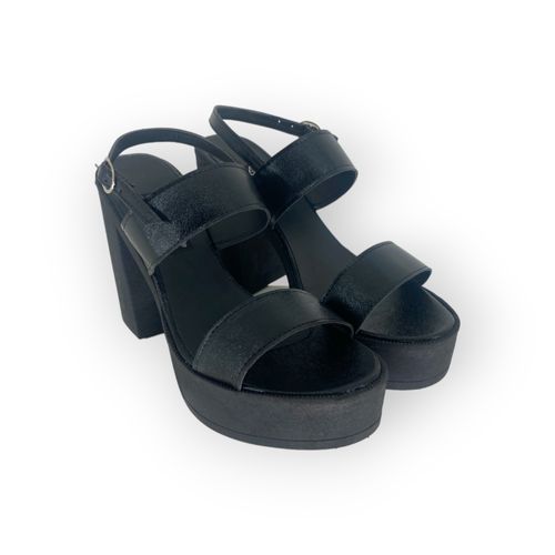Sandalia Outlet Fajas Negro