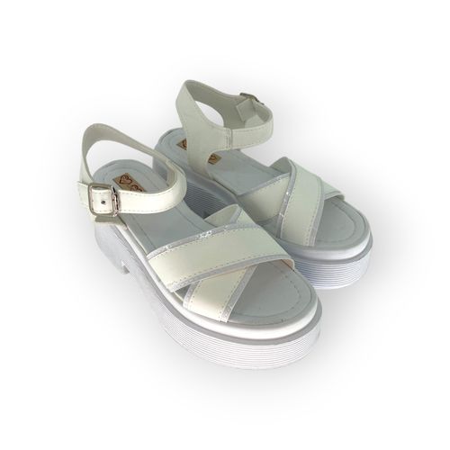 Sandalia Outlet Tira Cruz Blanco