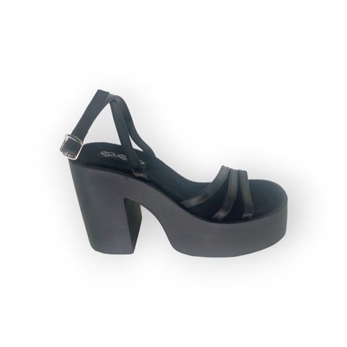 Sandalia Outlet Tiras Negro