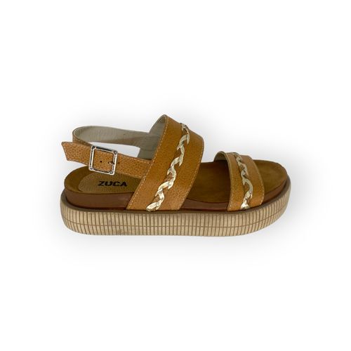 Sandalia Lemon Pie Dos Fajas Suela Oro