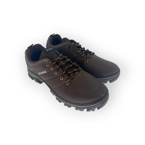 Zapatilla Stone Acordonada Trekking Marron