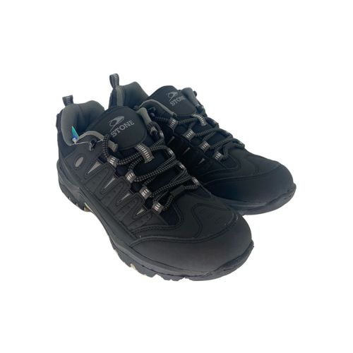 Zapatilla Stone Acordonada Negro Gris