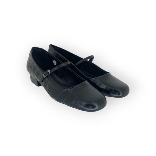 Guillermina A Pie Diamond Crocco Negro