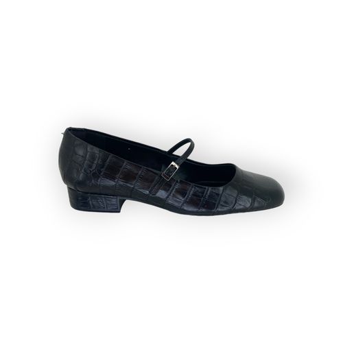Guillermina A Pie Diamond Crocco Negro