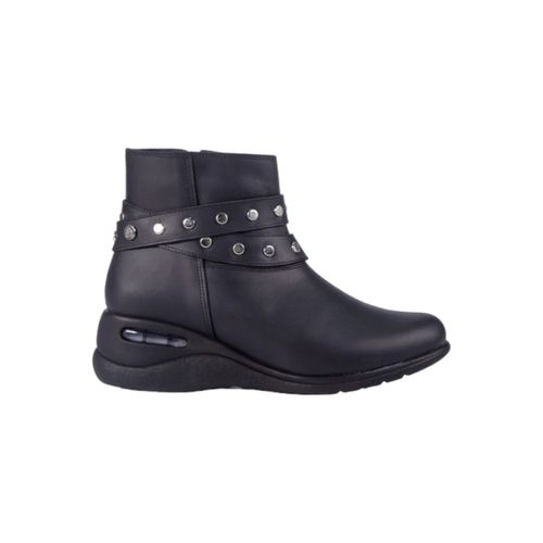 Bota Citadina Faly Aplique Tachas Negro