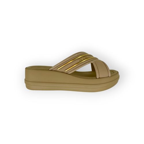 Zueco Azaleia Faja Cruzada Beige