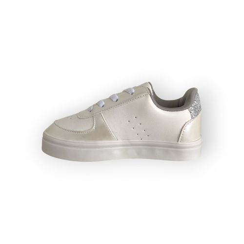 Zapatilla Ferli Blanco Plata