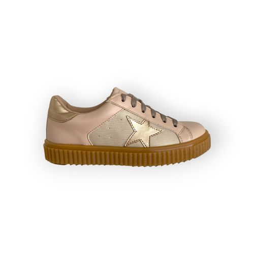 Zapatilla Ferli Estrella Acordonado Beige
