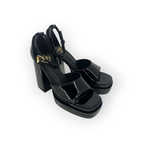 Sandalia Lady Stork Chelsea Charol Negro